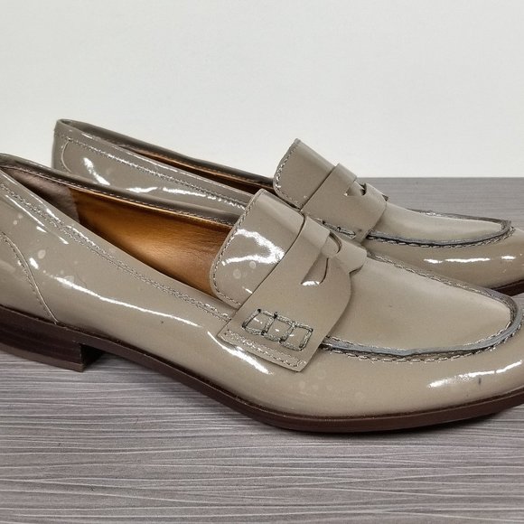 SARTO BY FRANCO SARTO Jolette Loafers, Taupe Patent Leather, Womens Size 6.5 M - Picture 3 of 14